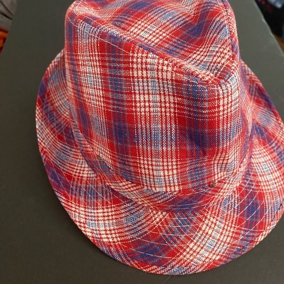 American Patriotic LED Fedora Trilby light up cloth hat w/ on/off 4th of July - Picture 6 of 6